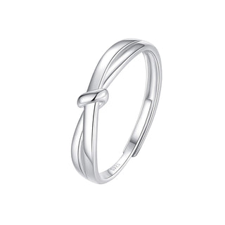 Lover knot couple ring