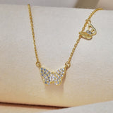 gold Asymmetry Butterfly Necklace