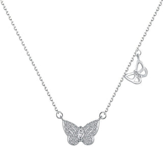 sterling silver Asymmetry Butterfly Necklace