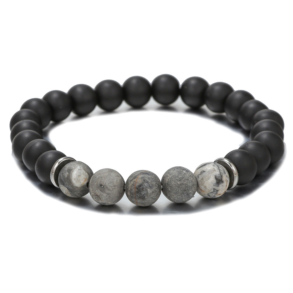 Lava Rock Moon Bracelet