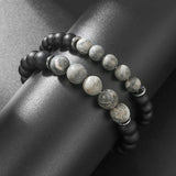 Lava Rock Moon Bracelet