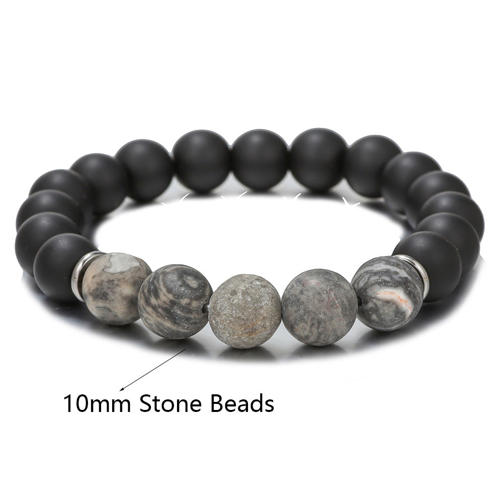 Lava Rock Moon Bracelet