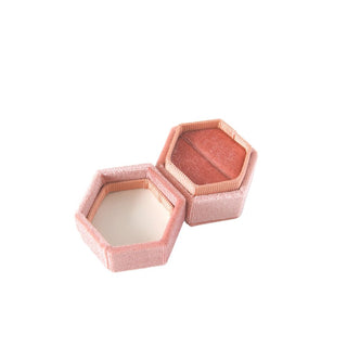 Blush Hexagon Ring Box - eclorejewelry