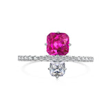 Blushing Square Crystal Ring