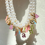 Boho Beaded Alphabet Necklace