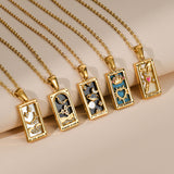 Colorful Tarot Cards Necklace