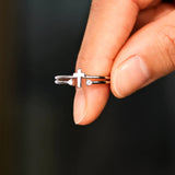 Cross Diamond Dainty Ring - eclorejewelry