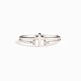 Cross Diamond Dainty Ring - eclorejewelry