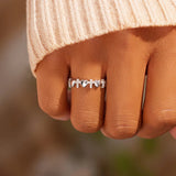 Cross Heart Dainty Ring - eclorejewelry