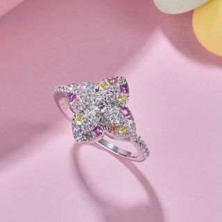 Crystal Mirage Clover Ring