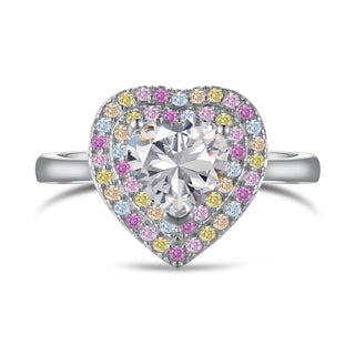 Crystal Mirage Heart Ring
