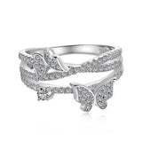 Delicate Butterfly Dance Ring