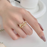 Delicate Butterfly Dance Ring