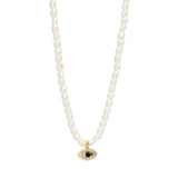 Evil Eye Pearl Necklace