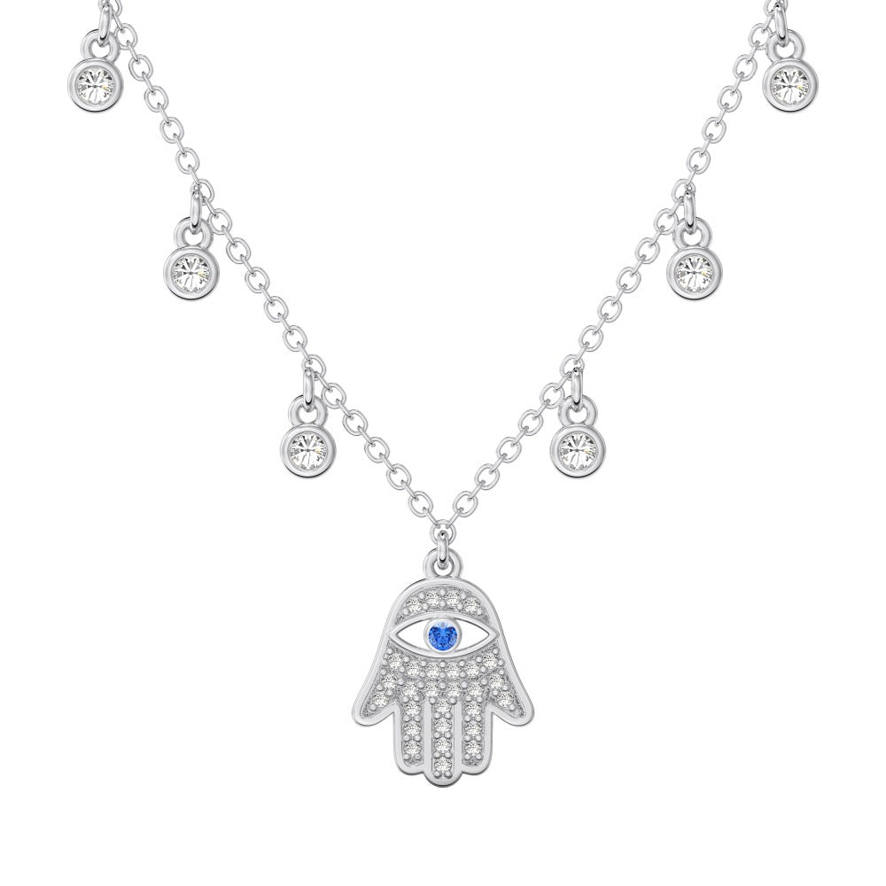 Collar Hamsa brillante