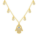 Collar Hamsa brillante