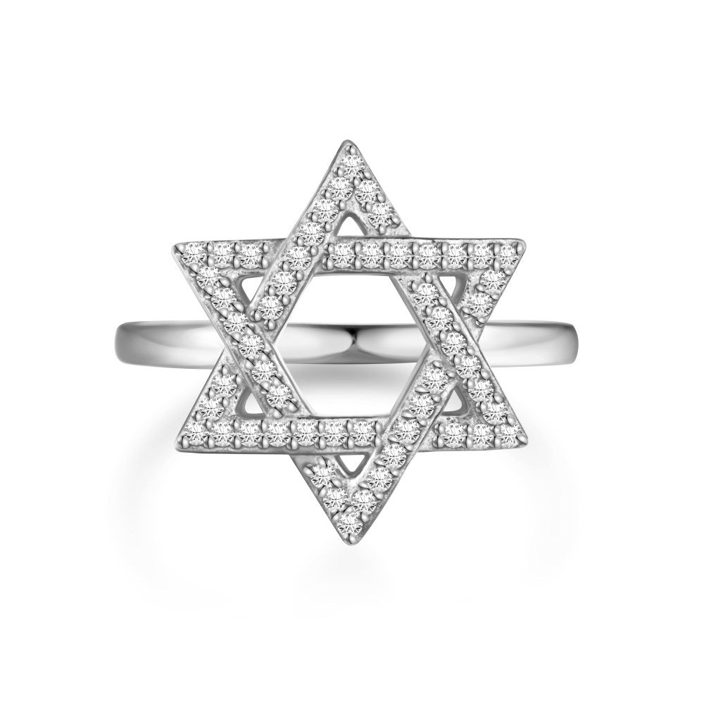 Star of David Halo Ring