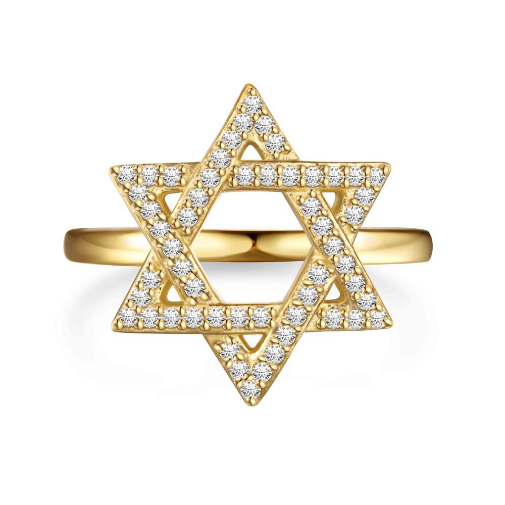 Star of David Halo Ring