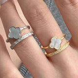 Sweet Four-leaf Clover Ring