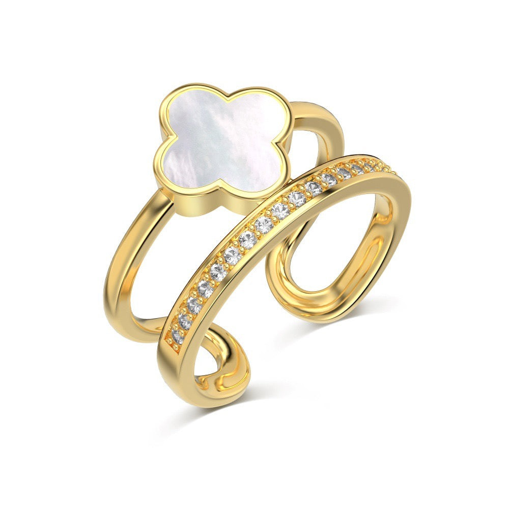 Sweet Four-leaf Clover Ring