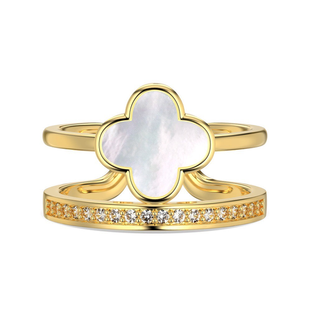 Sweet Four-leaf Clover Ring