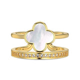 Anillo dulce de trébol de cuatro hojas