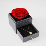 Rose Gift Box Envelope Necklace Set - eclorejewelry