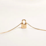 Initial Padlock Necklace - eclorejewelry