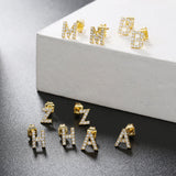 Initial Stud Earrings