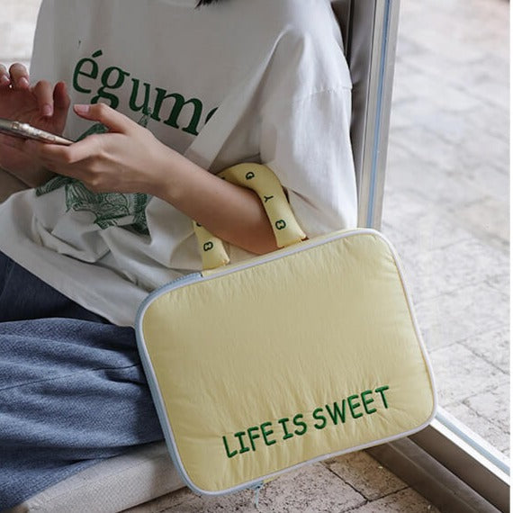 Life is Sweet Laptop Soft Case Handle Bag