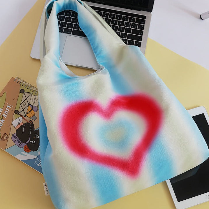 Loving Heart Designer Canvas Tote Bag