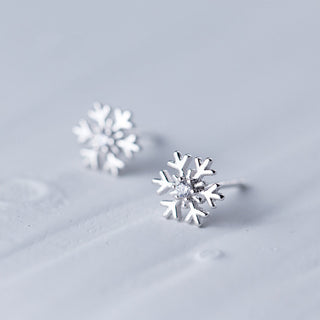 Snowflake Sparkle Stud Earrings
