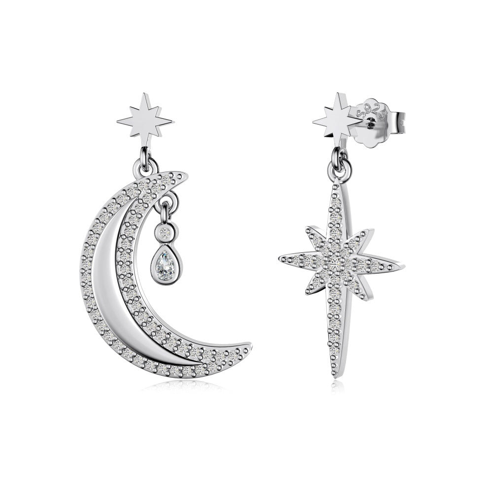 Stardust Crescent Earrings