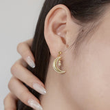 Stardust Crescent Earrings