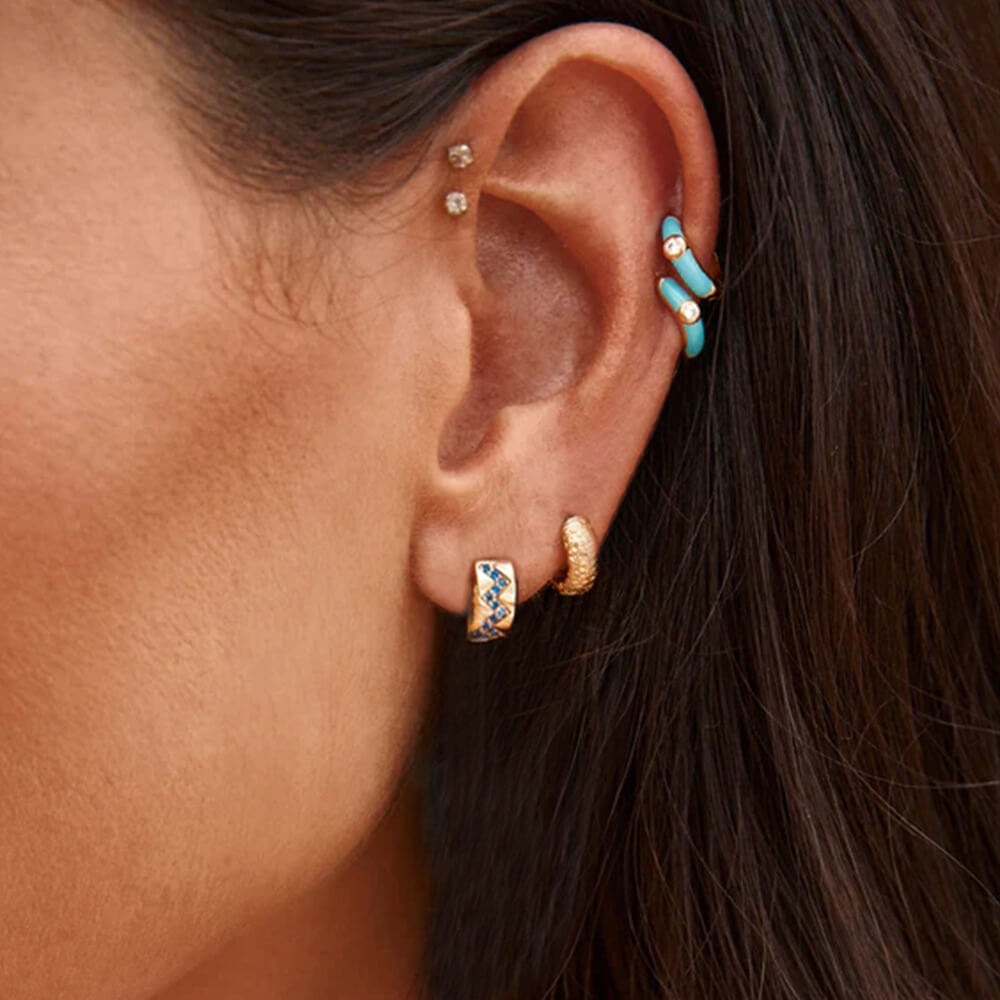 Wavy Diamond Earrings