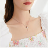 heart angel wing necklace