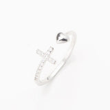 cross heart ring - eclorejewelry