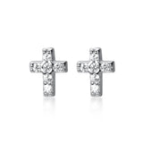 cross Flatback Stud Earrings