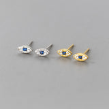 Crystal Evileye Flatback Stud Earrings