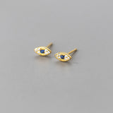 Crystal Evileye Flatback Stud Earrings