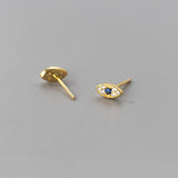 Crystal Evileye Flatback Stud Earrings