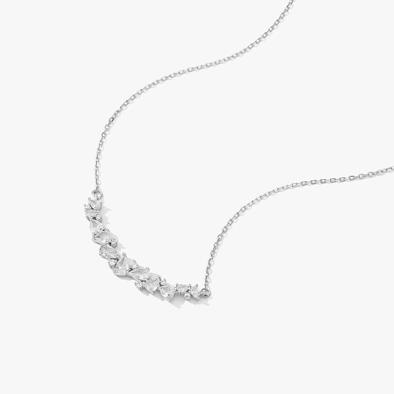 crystal leaf necklace