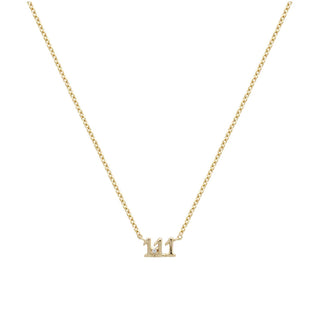 Dainty Angle Numbers Necklace