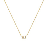 Dainty Angle Numbers Necklace