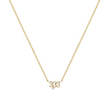 Dainty Angle Numbers Necklace