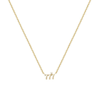 Dainty Angle Numbers Necklace