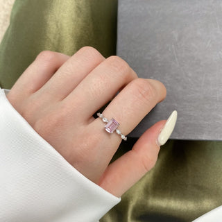 Dainty Rectangle Diamond Ring