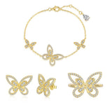 diamond butterfly earring