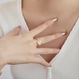 Adjustable Double Heart Ring