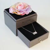 Rose Gift Box Envelope Necklace Set - eclorejewelry